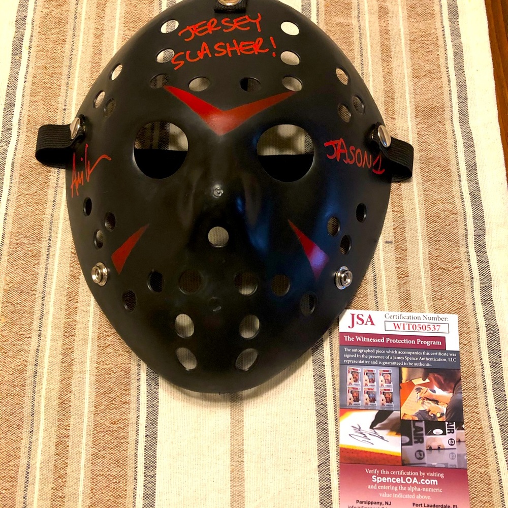 Jason actor mask signed with JSA COA